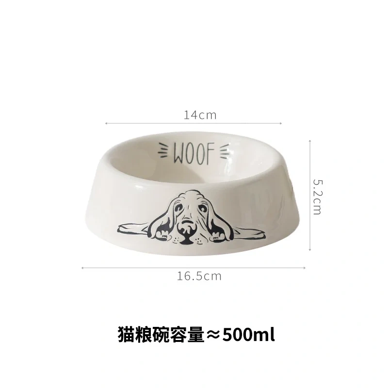 Cartoon Ceramic Cat Bowl Dog Bowl Pet Supplies