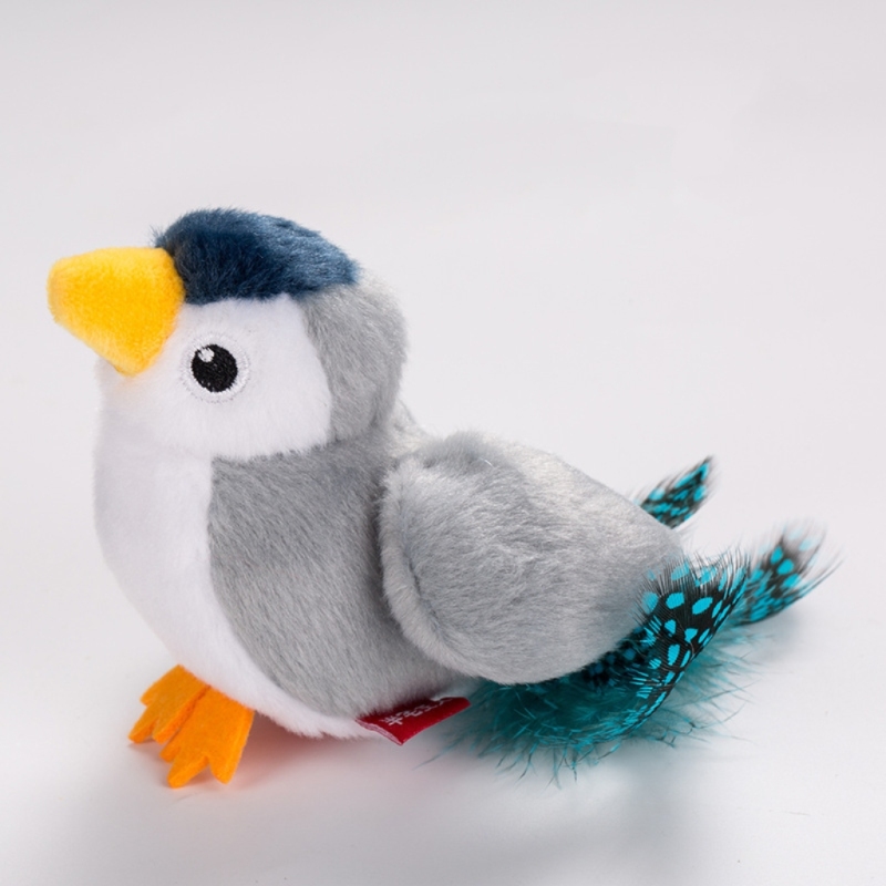 Eco-Friendly for Bestseller Pet Toy Squeaky Bird Plush Cat Wand for Boredom Relief Self-Entertainment Cat Entertainment
