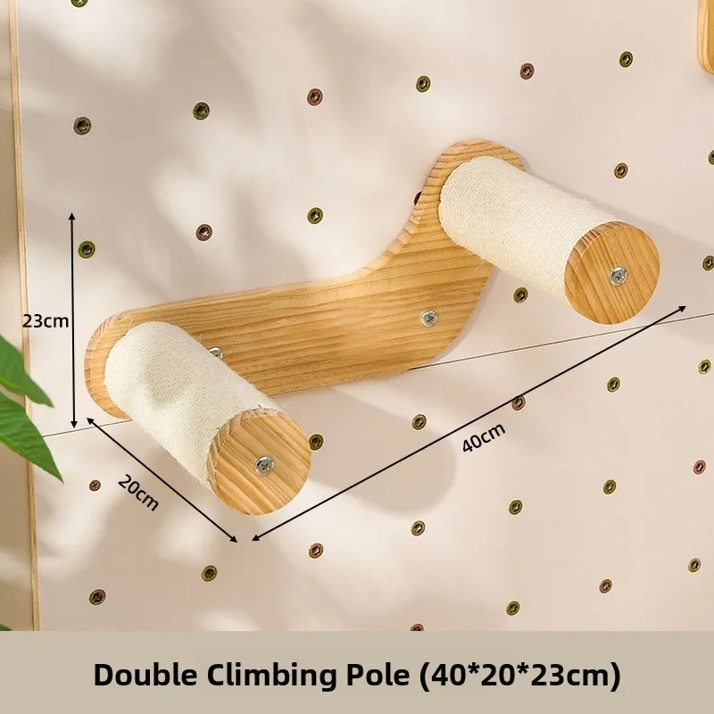 Wall-Mounted  Climbing Frame Inteated Hole Board  Wall  Suitable for All Seasons Large  Pet Supplies Toys