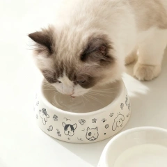 Cartoon Ceramic Cat Bowl Dog Bowl Pet Supplies