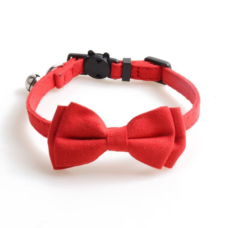 Pet Cat Collar Bow Tie  With Bell