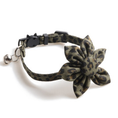 Leopard Print & Sunflower Cat Collars with Bell