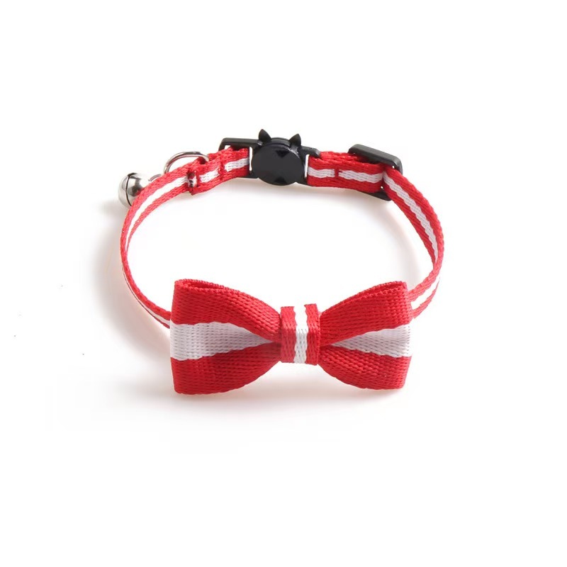 Pet Collar Bells Bow Cat Collar High Quality Cotton Cat Collar