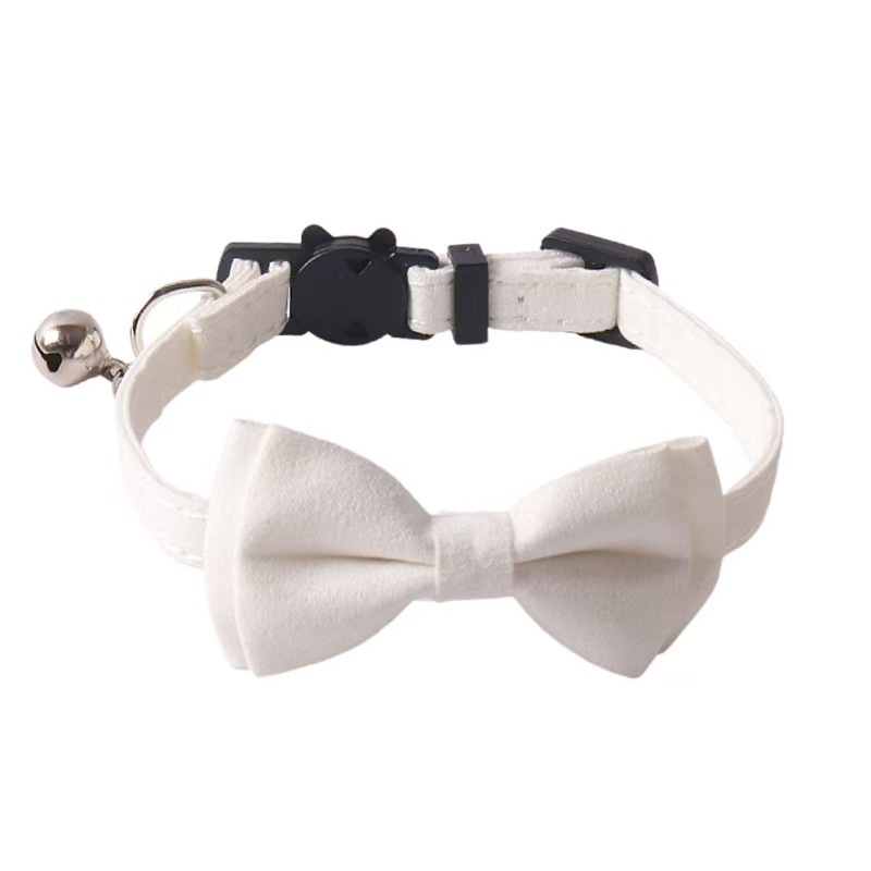 Pet Cat Collar Bow Tie  With Bell