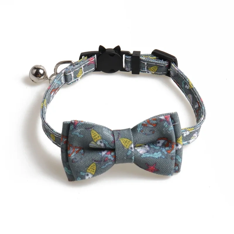 Pet Bow Collar With Kitty Safety Buckle Universe Series Puppy Dogs Cat Collars