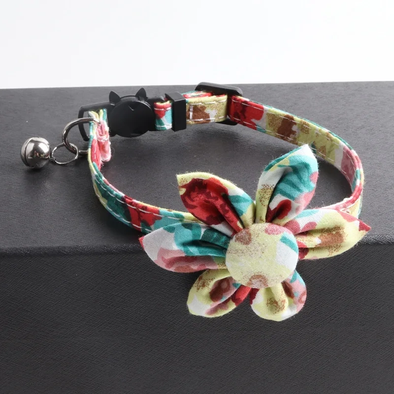 Sunflower Personalized Wholesale Cotton Soft Fashion Luxury Cat Christmas Pet Collar