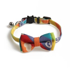 Pet Bow Collar With Kitty Safety Buckle
