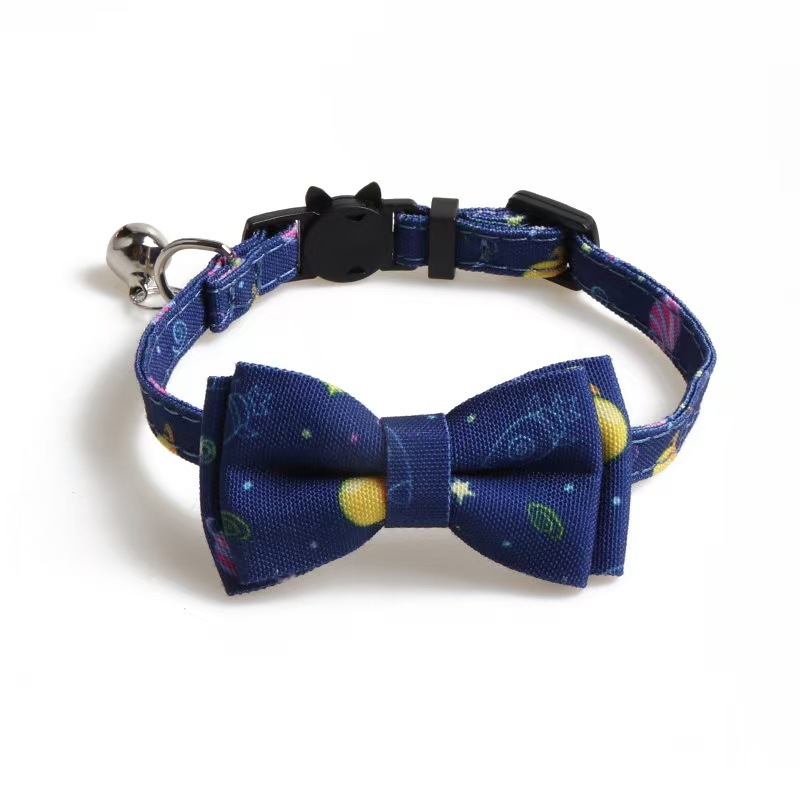 Pet Bow Collar With Kitty Safety Buckle