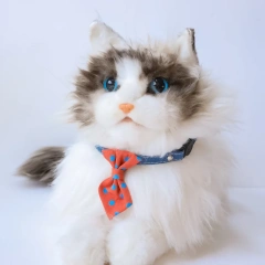 Adjustable Safety Buckle British Style Wedding Polka Dot Print Pet Cat Dog Collar Bow Tie for Cats & Dogs With Bell