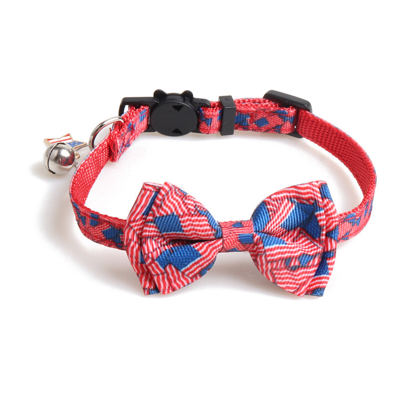 Pet Cat Collar Bow Tie Collar Breakaway Buckle With Bell