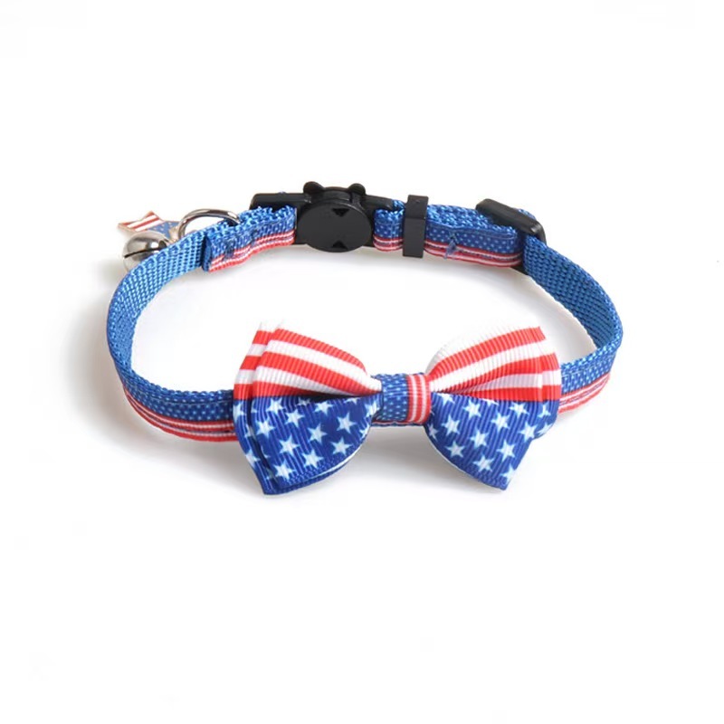 Pet Cat Collar Bow Tie Collar Breakaway Buckle With Bell