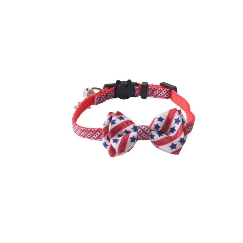 Pet Cat Collar Bow Tie Collar Breakaway Buckle With Bell