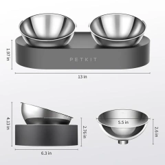 PETKIT Stainless Steel Pet Adjustable Feeding Bowl Double Feeder Bowls Water Cup Cat dog Drinking Bowls for pets feeding