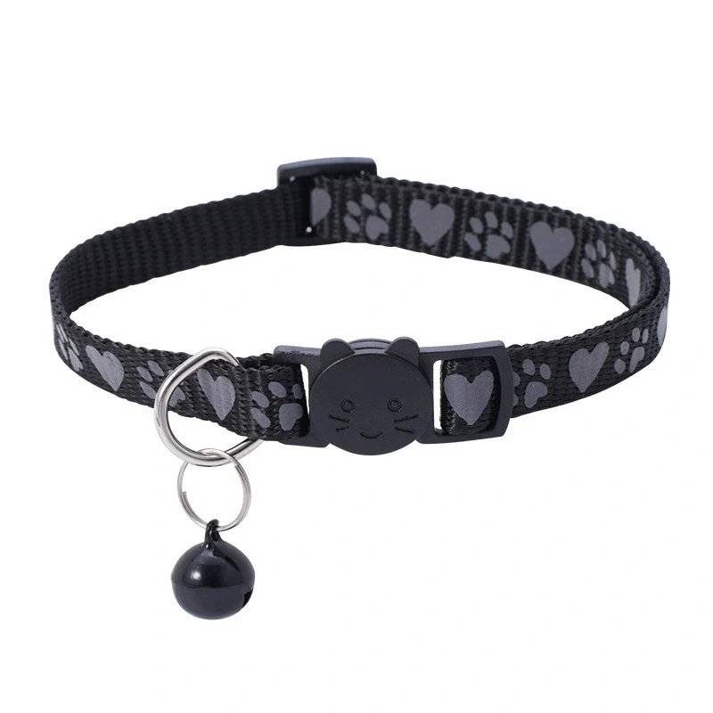 Reflective Paw Print Collars with Bells for Cats and Dogs-Large Stock Available