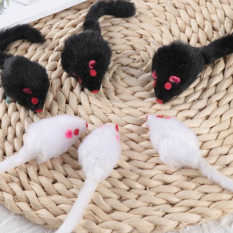 Panda-source.com | Rattle Mouse Toy for Pet Soft Plush Play Catch ...