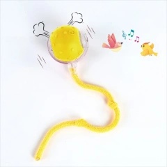 Automatic Smart Cat Toys Fast Rolling Rechargeable Dog Cat Training Ball Indoor Playing with Bird Sounds Self Moving Balls Toys