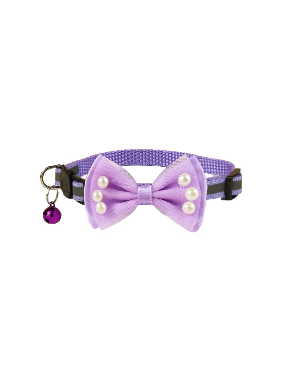 Cat reflective collar with bow