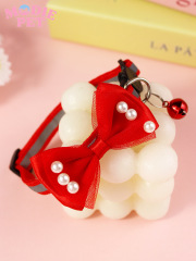 Cat reflective collar with bow