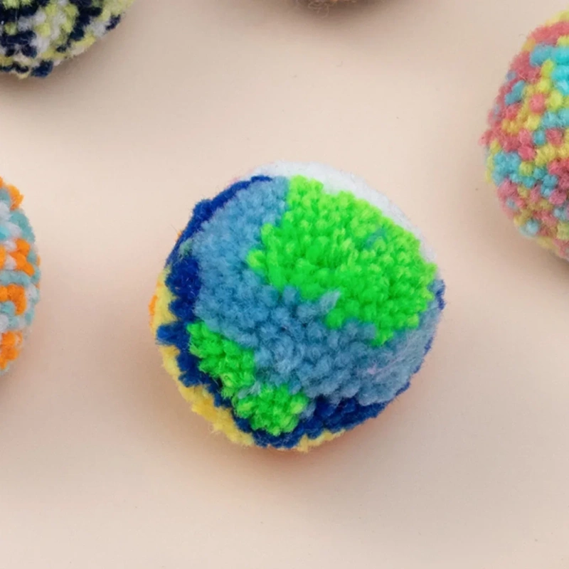 Cat Toy Cartoon Style Playful Ball Made of Pure Yarn Cat Self Fun Scratch Resistant Bite Resistant Toy Cat interactive toys