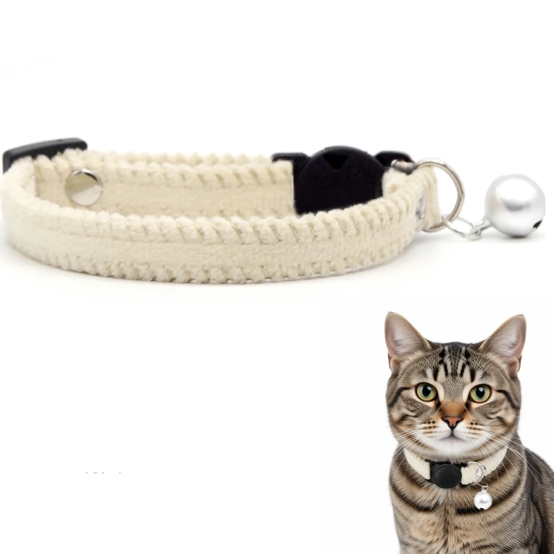 Furry Breakaway Cat Collar with Bell, Adjustable Kitten Collar, Suitable for All Types of Cats and Small Dogs