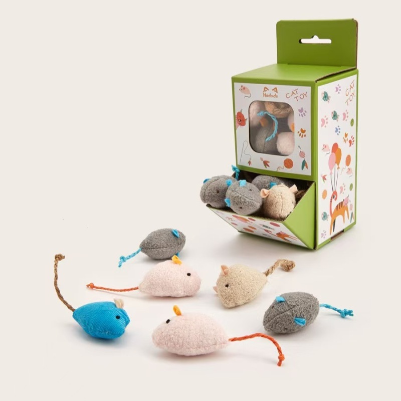 Cat Toy Plush Simulation Mouse Toys For Cats Interactive Kitten Toy Bite Resistance Catnip