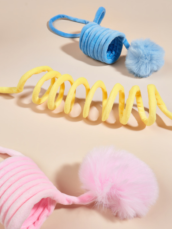 Cat toys new colored spring teasing cat ball cat self-exciting