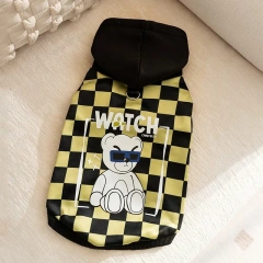 Sweatshirt for Corgi Plaid Printed Hooded Pet Dog Warm Clothing Medium Dog Popular Pullover Pet Supplies