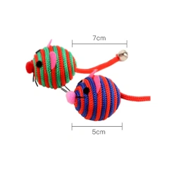 Pet Cat Toys Bell Sound Interactive to Relieve Boredom Cute and Fun Cat Toy Mouse Shape 4cm Pet Supplies Random Color