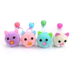 Cat Toy Interactive Plush Mouse Head Shaped Pet Toys With Bell Pet Supplies   аксесуари для котів   gatos