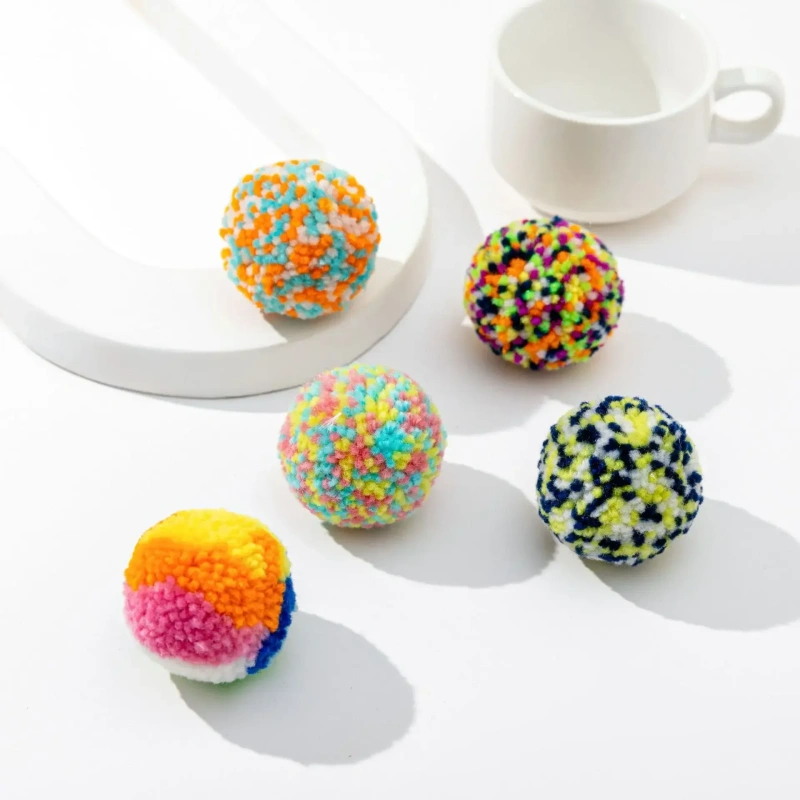 Cat Toy Cartoon Style Playful Ball Made of Pure Yarn Cat Self Fun Scratch Resistant Bite Resistant Toy Cat interactive toys