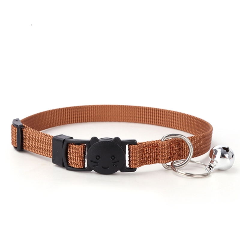 Metal Tag Laser Engraving Personalized Customized Polyester Nylon Cat Collar Luxury With Bell