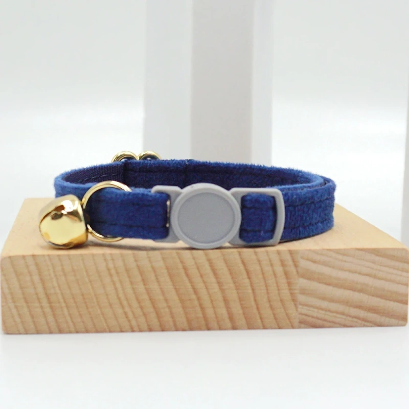 Personalized Cat Collar Name Velvet Safety Breakaway Collar for Cat Kitten Necklace Customized Collars Bell for Small Dog Puppy