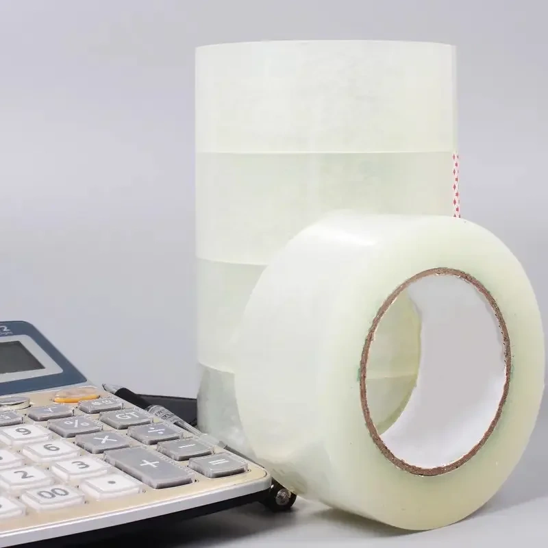 Transparent Tape Roll Plastic High Adhesive Sealing Tape Sealing Large Thickened Widened  72rolls Express Packing