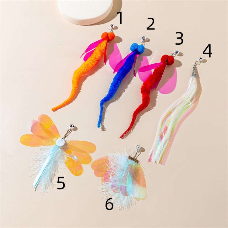 1pcs New cat toy feather replacement head