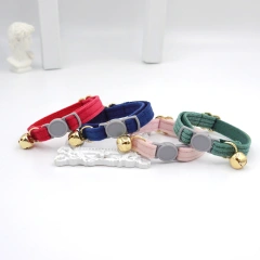 Personalized Cat Collar Name Velvet Safety Breakaway Collar for Cat Kitten Necklace Customized Collars Bell for Small Dog Puppy
