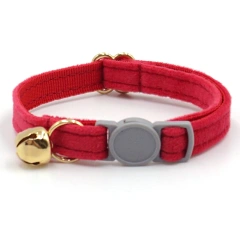 Personalized Cat Collar Name Velvet Safety Breakaway Collar for Cat Kitten Necklace Customized Collars Bell for Small Dog Puppy