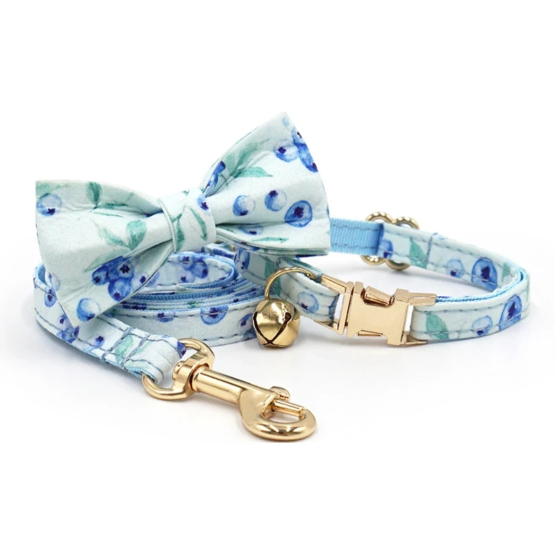 Personalized Cat Collar with Bell Name Custom Small Dog Collar Lead Rope Bow tie for Puppy Kittens Necklace Cat Leash for Walk