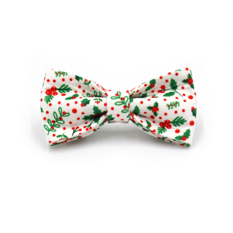 Christmas Gingerbread Cat Bow Collar Brown Webbing Cat Collar Buckle with Bell