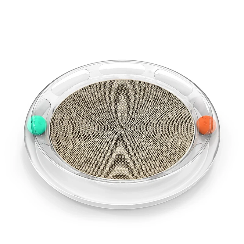 Cat's Favorite Toy Cat Scratcher Cardboard With Circle Track Catnip Ball and Bell