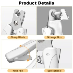 Pet Nail Clipper with LED Light Dog Cat Special Blood Line Scissors Multifunction Nail Trimmer Pet Cleaning Grooming Supplies