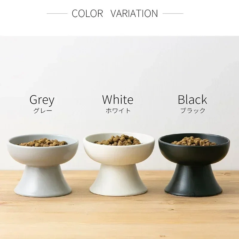 Ceramic Pet Bowl Neck Protection Cat Food Bowl with High Appearance High Quality and Safety Material High Foot Bowl