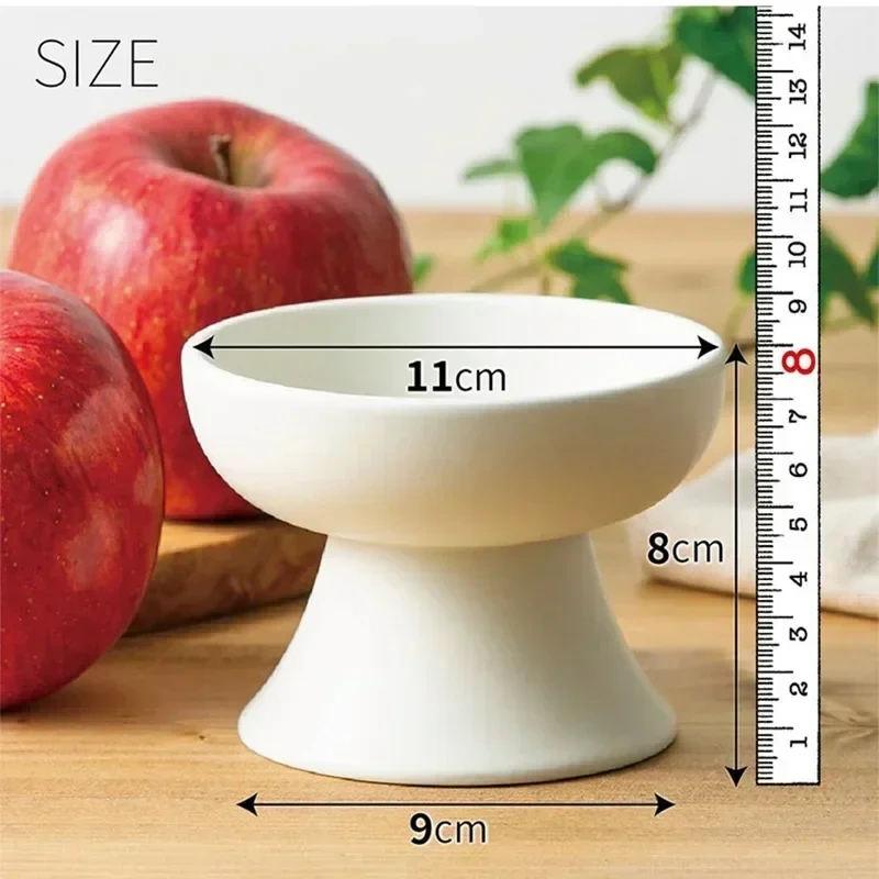 Ceramic Pet Bowl Neck Protection Cat Food Bowl with High Appearance High Quality and Safety Material High Foot Bowl