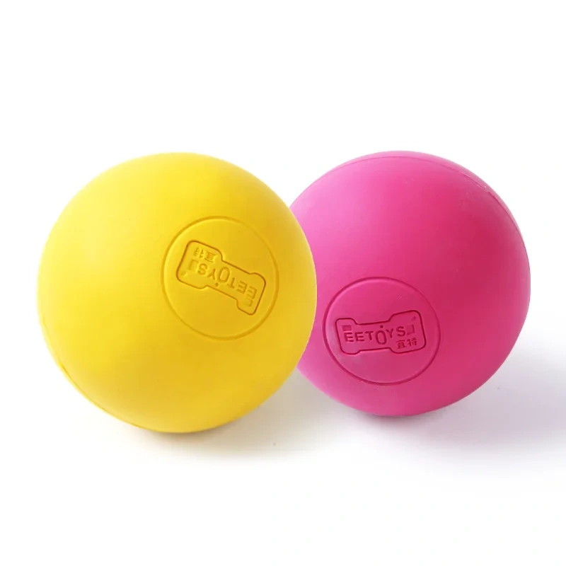 Wholesale Luxury Simple Style Dog Toys Yellow Pink Rubber Elastic Solid Ball Molar Interactive Training Ball for Dogs