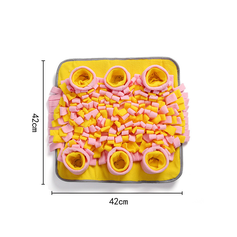 Pet Dog Snuffle Mat Nose Smell Training Sniffing Pad Dog Puzzle Toy Slow