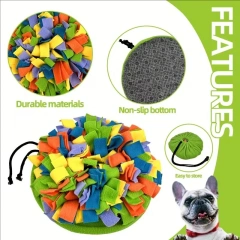 Dog Foraging Mat Dog Enrichment Toy Indoor Foraging Mat Puzzle Dog Toy For Small And Medium Dogs Encourages Natural Foraging