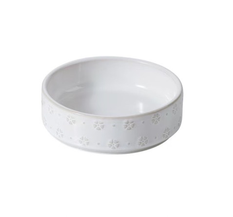 Eco-Friendly Durable Ceramic Pet Food Bowls with Wooden Stand 2 in 1 Protective Cervical
