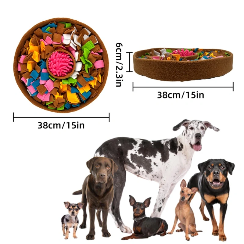 Snuffle Mat Dog Stress Relief Toys Cat Puzzle Pet Toys Feeding Sniff Mat Slow Eating Feeder