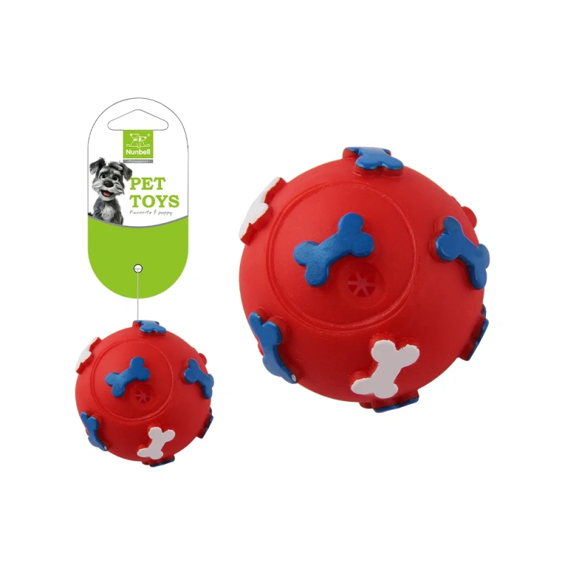 Nunbellpets Creative Eco-friendly Interactive Rubber Dog Chew Toys Molar Sticks Teeth Cleaning Small Bones Footprint Ball
