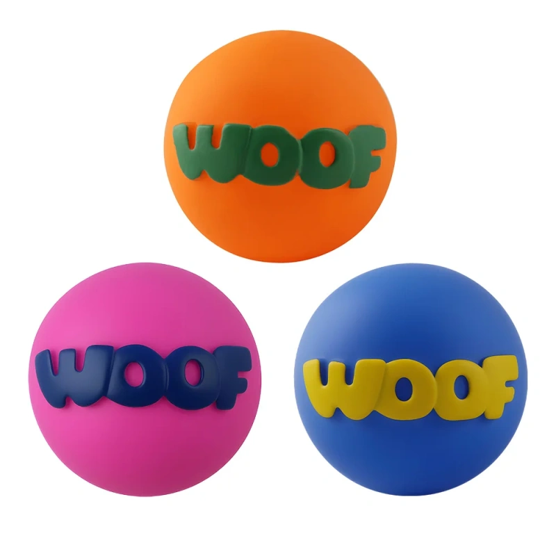 Nunbellpets Eco-Friendly Dog Chew Toy Durable Tough Rubber Squeaky Sounding Interactive Aggressive Chewers Teeth Cleaning Play