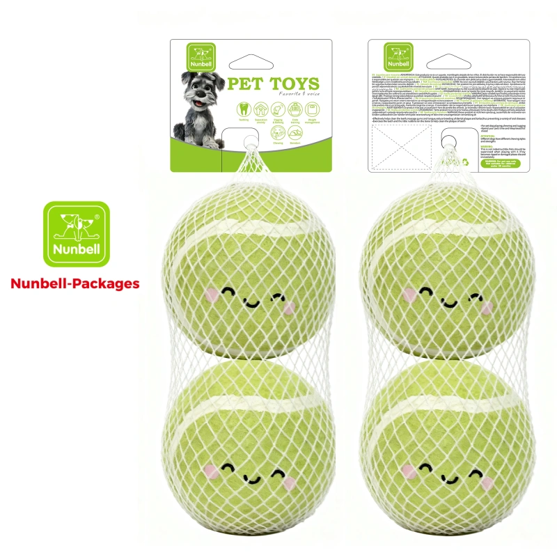 Nunbell Wholesale Custom Logo Cute Smile Face Eco-Friendly Rubber Synthetic Fiber Interactive Training Chew Toy Dogs-Outdoor Use